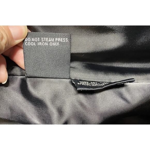 Vintage Wilson Leather Trench Coat Womens XL Black Thinsulate Ultra Insulation - Picture 12 of 15